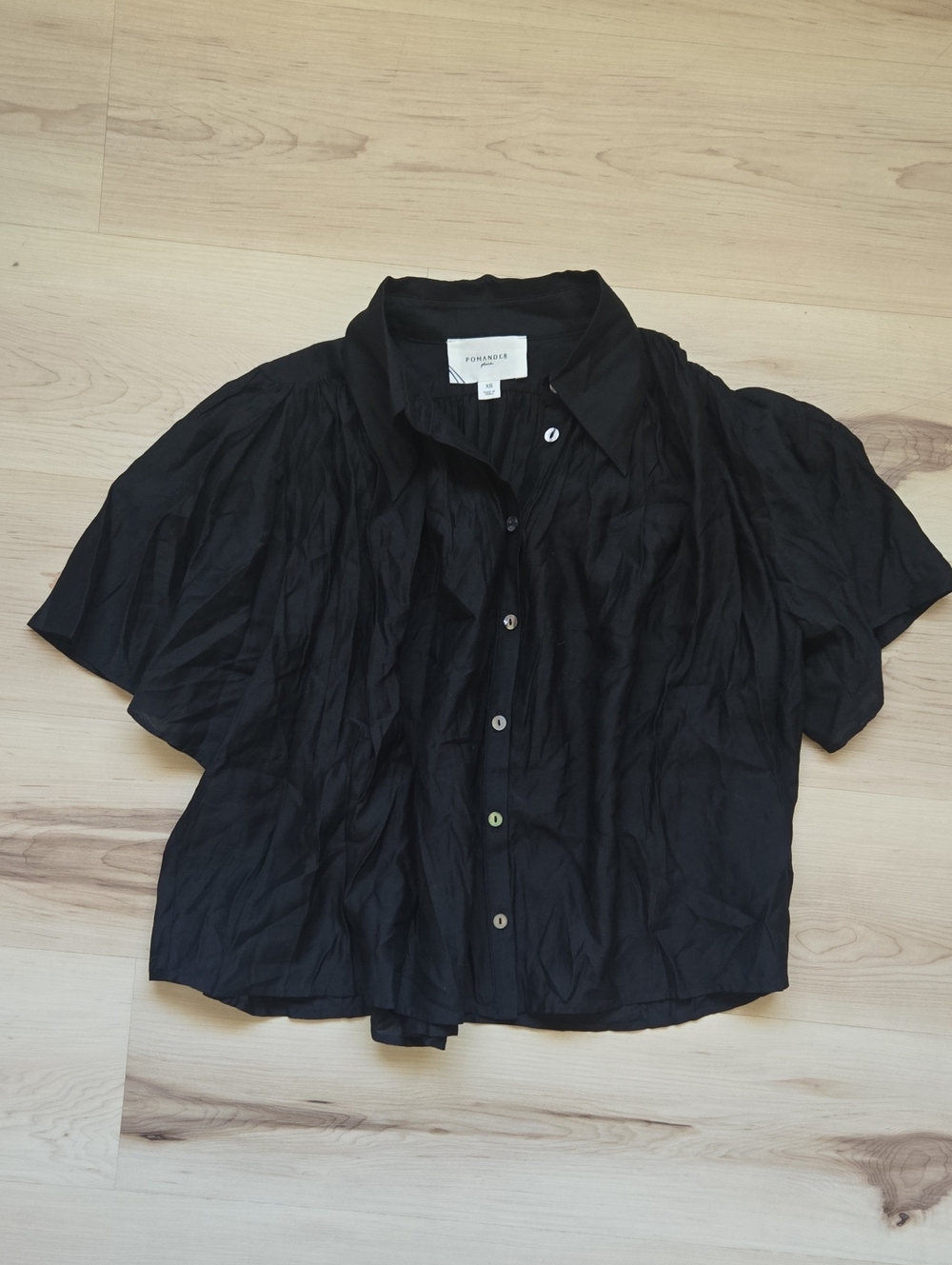 Pomander Place Short Sleeve Top, Black, Size Small